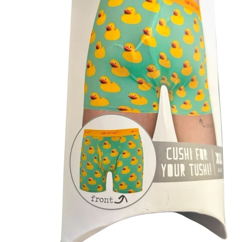 Two Left Feet Men’s Trunks Boxers Sz XL 40~42” Sitting Duck Cushi For The Tushi